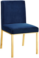 Opal Navy Velvet Dining Chair - NY Furniture Direct (NY)