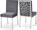 Opal Grey Velvet Dining Chair - NY Furniture Direct (NY)