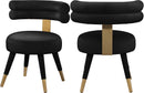 Fitzroy Black Velvet Dining Chair