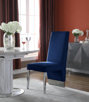 Porsha Navy Velvet Dining Chair