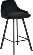 Viviene Black Velvet Stool - NY Furniture Direct (NY)