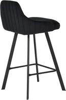 Viviene Black Velvet Stool - NY Furniture Direct (NY)