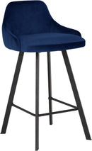 Viviene Navy Velvet Stool - NY Furniture Direct (NY)