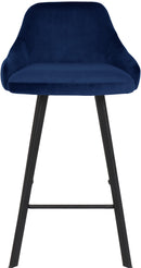 Viviene Navy Velvet Stool - NY Furniture Direct (NY)