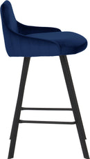 Viviene Navy Velvet Stool - NY Furniture Direct (NY)