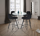 Viviene Black Velvet Stool - NY Furniture Direct (NY)