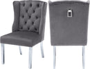 Suri Grey Velvet Dining Chair - NY Furniture Direct (NY)
