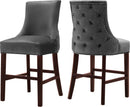 Hannah Grey Velvet Stool