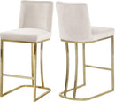 Heidi Cream Velvet Stool