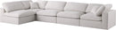 Plush Cream Velvet Standard Cloud Modular Sectional - NY Furniture Direct (NY)