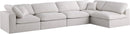 Plush Cream Velvet Standard Cloud Modular Sectional - NY Furniture Direct (NY)