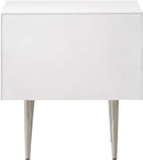 Modernist White Gloss Night Stand