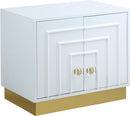 Cosmopolitan White Lacquer Side Table - NY Furniture Direct (NY)