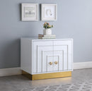 Cosmopolitan White Lacquer Side Table - NY Furniture Direct (NY)