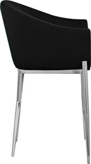Xavier Black Velvet Counter Stool - NY Furniture Direct (NY)