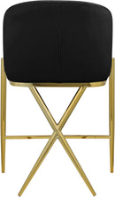 Xavier Black Velvet Counter Stool - NY Furniture Direct (NY)