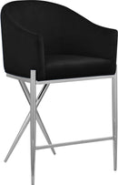 Xavier Black Velvet Counter Stool - NY Furniture Direct (NY)