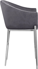 Xavier Grey Velvet Counter Stool - NY Furniture Direct (NY)
