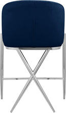 Xavier Navy Velvet Counter Stool - NY Furniture Direct (NY)