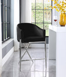 Xavier Black Velvet Counter Stool - NY Furniture Direct (NY)