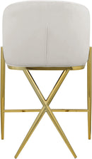 Xavier Cream Velvet Counter Stool - NY Furniture Direct (NY)