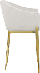 Xavier Cream Velvet Counter Stool - NY Furniture Direct (NY)