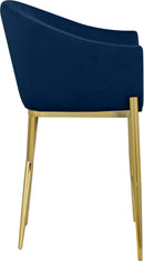 Xavier Navy Velvet Counter Stool - NY Furniture Direct (NY)
