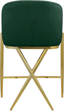 Xavier Green Velvet Counter Stool - NY Furniture Direct (NY)