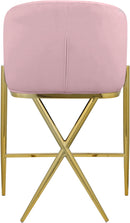 Xavier Pink Velvet Counter Stool - NY Furniture Direct (NY)