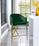 Xavier Green Velvet Counter Stool - NY Furniture Direct (NY)