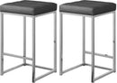 Nicola Grey Faux Leather Stool