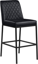 Bryce Black Faux Leather Stool