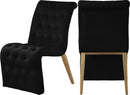 Curve Black Velvet Dining Chair - NY Furniture Direct (NY)