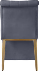 Curve Grey Velvet Dining Chair - NY Furniture Direct (NY)