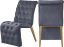 Curve Grey Velvet Dining Chair - NY Furniture Direct (NY)