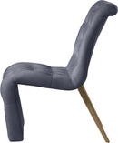 Curve Grey Velvet Dining Chair - NY Furniture Direct (NY)