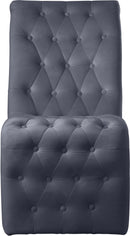 Curve Grey Velvet Dining Chair - NY Furniture Direct (NY)