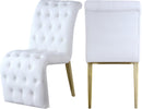 Curve White Faux Leather Dining Chair - NY Furniture Direct (NY)
