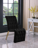 Curve Black Velvet Dining Chair - NY Furniture Direct (NY)