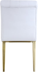 Curve White Faux Leather Dining Chair - NY Furniture Direct (NY)