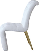 Curve White Faux Leather Dining Chair - NY Furniture Direct (NY)