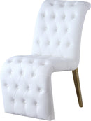Curve White Faux Leather Dining Chair - NY Furniture Direct (NY)