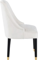 Omni Cream Velvet Dining Chair - NY Furniture Direct (NY)
