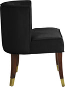 Perry Black Velvet Dining Chair - NY Furniture Direct (NY)