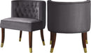 Perry Grey Velvet Dining Chair - NY Furniture Direct (NY)
