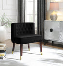 Perry Black Velvet Dining Chair - NY Furniture Direct (NY)