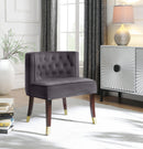 Perry Grey Velvet Dining Chair - NY Furniture Direct (NY)