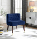 Perry Navy Velvet Dining Chair - NY Furniture Direct (NY)