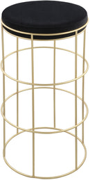 Rebar Black Velvet Counter Stool