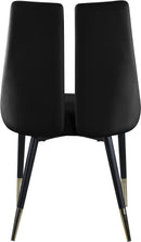 Sleek Black Velvet Dining Chair - NY Furniture Direct (NY)